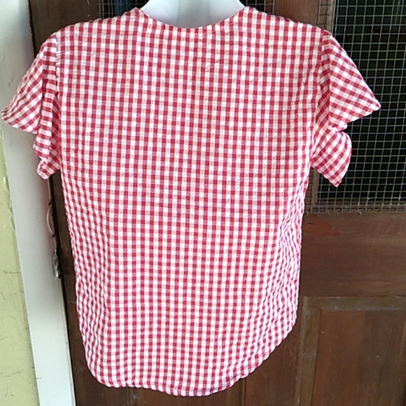 Nwt Red & White Checked Top ( S) - Picture 5 of 5